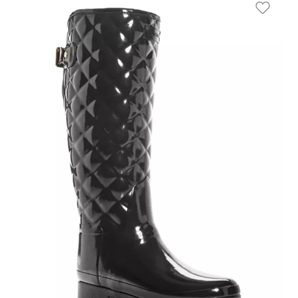 Women's Black Quilted Knee-High Boots
